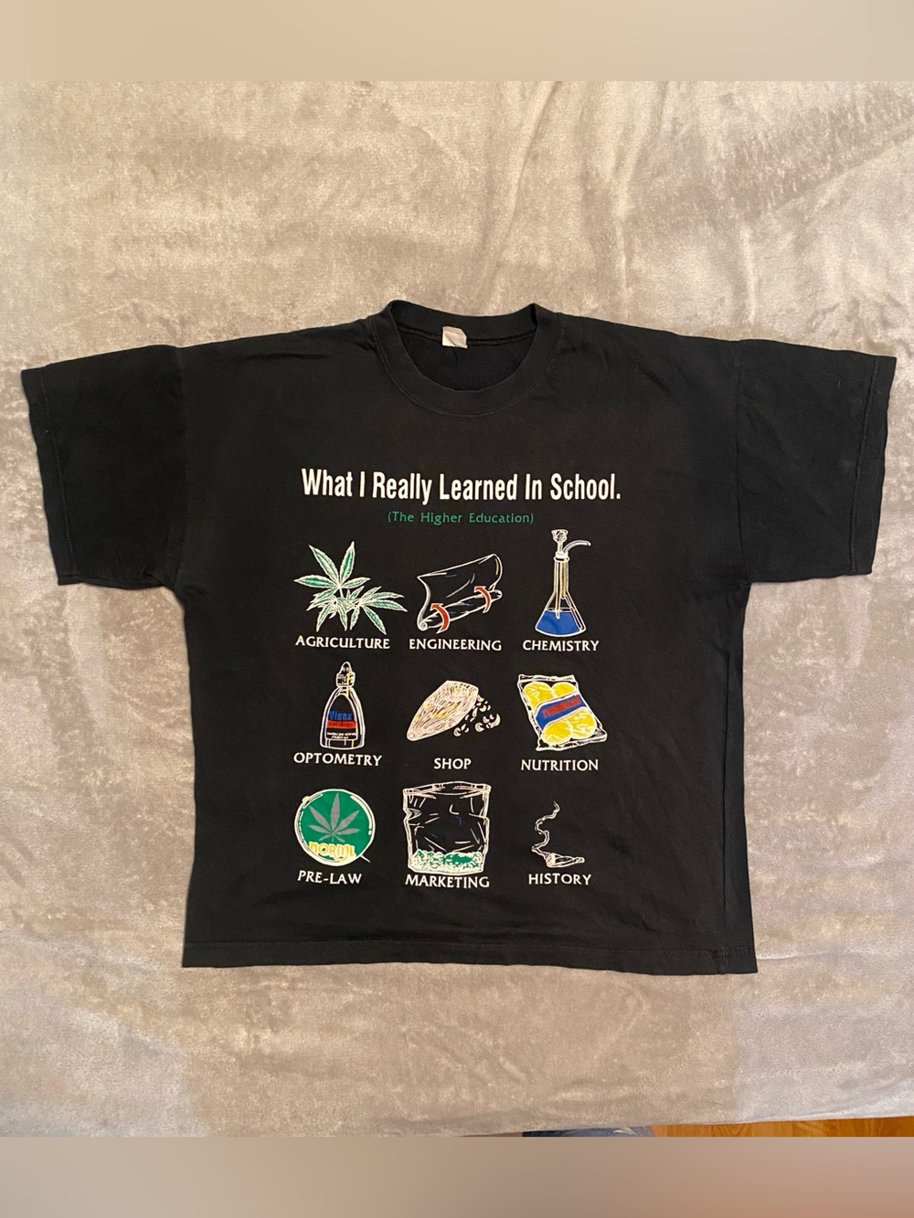 Vintage Black Graphic T‑Shirt - What I Really Learned In School
